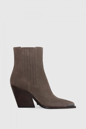 Botte Rebecca Minkoff West Bootie Femme Porcini | 21RVMTBXQ