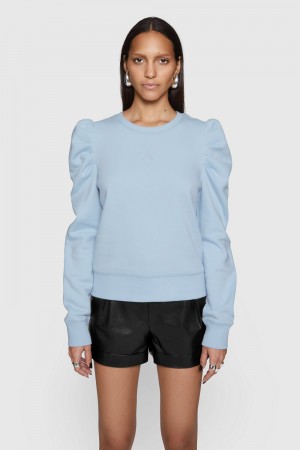 Hauts Rebecca Minkoff Janine Sweatshirt Femme Bleu | 54ZKBYXDA