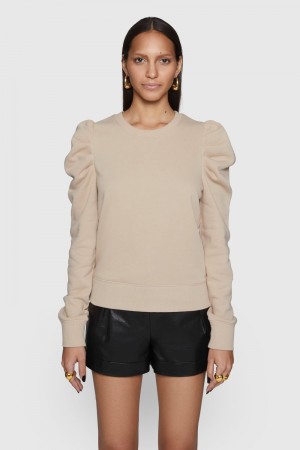 Hauts Rebecca Minkoff Janine Sweatshirt Femme Marron | 26MBCGPEY