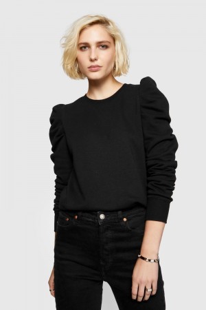 Hauts Rebecca Minkoff Janine Sweatshirt Femme Noir | 07FCUMASP