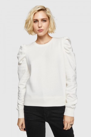 Hauts Rebecca Minkoff Janine Sweatshirt Femme Ecru | 05HLIBYUM