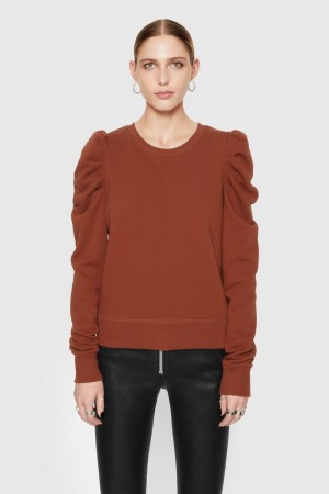 Hauts Rebecca Minkoff Janine Sweatshirt Femme Rocher | 05GOJUPML
