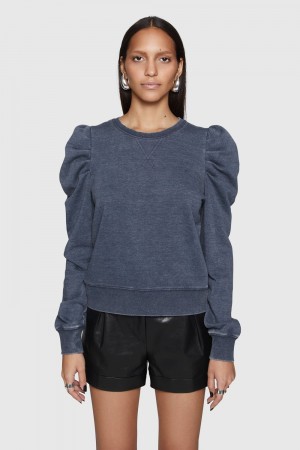 Hauts Rebecca Minkoff Janine Sweatshirt Femme Indigo Lavage | 02WPXQECM