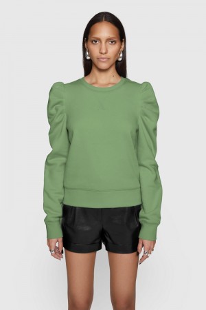 Hauts Rebecca Minkoff Janine Sweatshirt Femme Vert Olive | 85WHIDPNJ