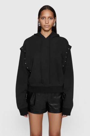 Hauts Rebecca Minkoff Jessie Stud Hoodie Femme Multicolore | 61ADMSGLN
