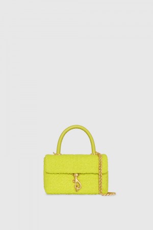 New Arrivals Rebecca Minkoff Edie Top Handle Femme Chartreuse | 08EFTPDBJ