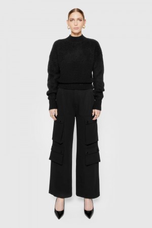 Pantalons Rebecca Minkoff Bowie Cargo Pant Femme Noir | 02ASPCYOM