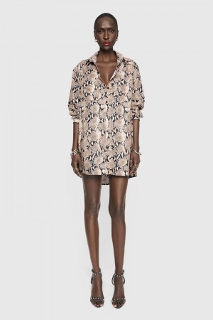 Peignoir Rebecca Minkoff Tori Dress Femme Beige | 40NOIGTAP
