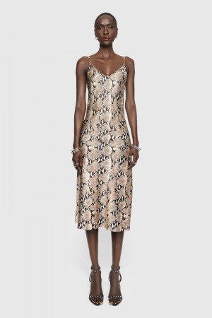 Peignoir Rebecca Minkoff Verona Slip dress Femme Beige | 46ZDBUJQP