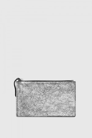 Pochettes Rebecca Minkoff Large Pouch Femme Argent | 38EWFGKVO