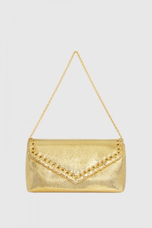 Pochettes Rebecca Minkoff Whip Clutch Femme Doré | 13EYIOCFH