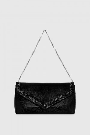 Pochettes Rebecca Minkoff Whip Clutch Femme Noir | 87THXOGEF
