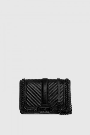 Sac Bandoulière Rebecca Minkoff Chevron Quilted Small Love Crossbody with Chain Inset Femme Multicolore | 61XQNKSME