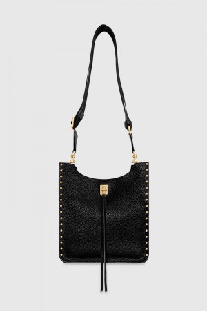 Sac Bandoulière Rebecca Minkoff Darren Medium Feed Femme Noir | 04LFIUCRV