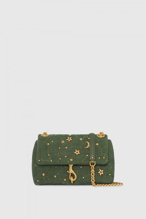 Sac Bandoulière Rebecca Minkoff Edie Crossbody With Celestial Studs Femme Vert Olive | 67KAILOGT