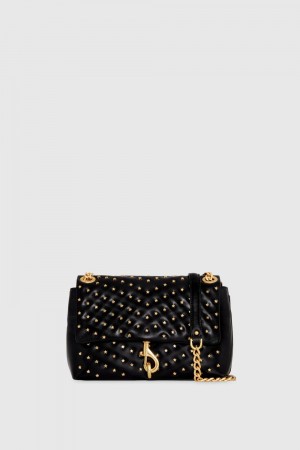 Sac Bandoulière Rebecca Minkoff Edie Crossbody With Star Studs Femme Noir | 16QDCBUSX