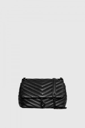 Sac Bandoulière Rebecca Minkoff Edie Crossbody Femme Noir Noir | 04BERKZSQ