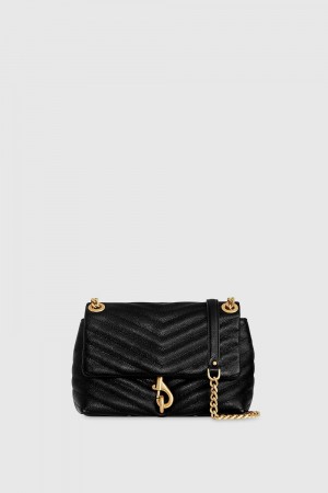 Sac Bandoulière Rebecca Minkoff Edie Crossbody Femme Noir | 79NYEHTAZ