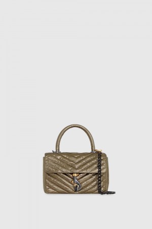 Sac Bandoulière Rebecca Minkoff Edie Top Handle Femme Marron | 32VWAXQHN