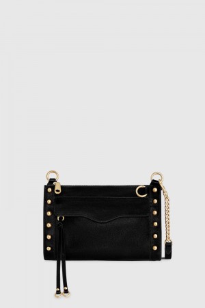 Sac Bandoulière Rebecca Minkoff M.A.B. Crossbody With Studs Femme Noir | 35KIVBNPM