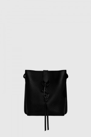 Sac Bandoulière Rebecca Minkoff Megan Mini Feed Femme Noir | 85PLRFAQG