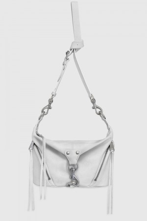 Sac Bandoulière Rebecca Minkoff Small Julian Crossbody Femme Blanche Grise Argent | 92XBEOQKF
