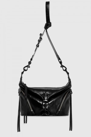 Sac Bandoulière Rebecca Minkoff Small Julian Crossbody Femme Noir Noir | 31EGJBYVN