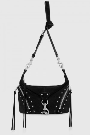 Sac Bandoulière Rebecca Minkoff Small Julian Crossbody With Star Studs Femme Noir | 25YUDOCIZ