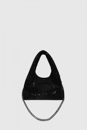 Sac Porté Épaule Rebecca Minkoff Crystal Mini Chain Carryall Femme Noir Grise | 72UAOYQGJ