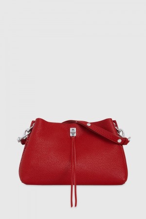 Sac Porté Épaule Rebecca Minkoff Darren E/W Shoulder Bag Femme Rouge | 65SVCMTXR