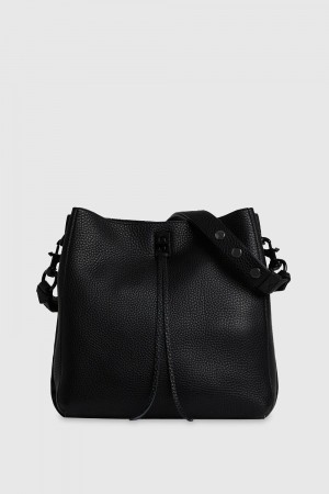 Sac Porté Épaule Rebecca Minkoff Darren Shoulder Bag Femme Noir Noir | 01ETCJMWN