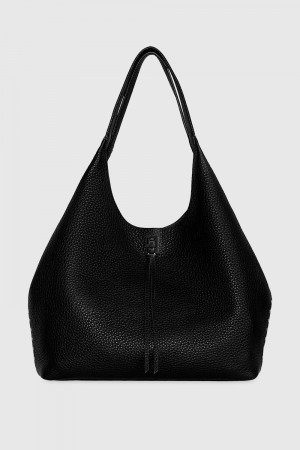 Sac Porté Épaule Rebecca Minkoff Darren Signature Carryall Femme Noir Noir | 12JSPQHGN