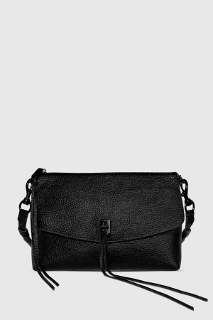 Sac Porté Épaule Rebecca Minkoff Darren Top Zip Shoulder Bag Femme Noir Noir | 80FWVNRST