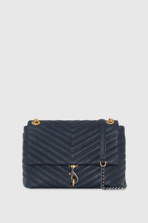 Sac Porté Épaule Rebecca Minkoff Edie Flap Shoulder Bag Femme Bleu | 92JOYKCTF