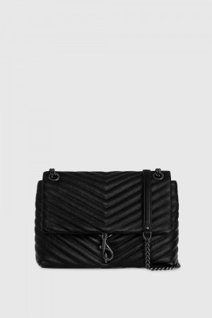Sac Porté Épaule Rebecca Minkoff Edie Flap Shoulder Bag Femme Noir Grise | 09XIYVJKQ