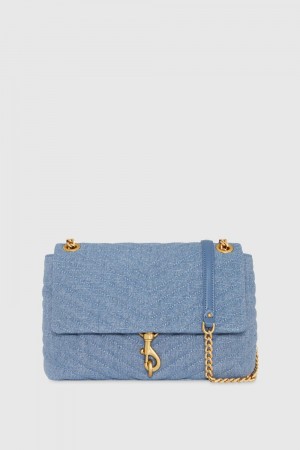 Sac Porté Épaule Rebecca Minkoff Edie Flap Shoulder Bag Femme Bleu | 98DLQIJPT