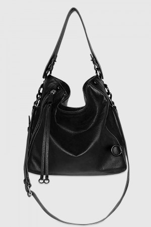 Sac Porté Épaule Rebecca Minkoff M.A.B. Hobo Femme Noir Noir | 57GYKPAXO