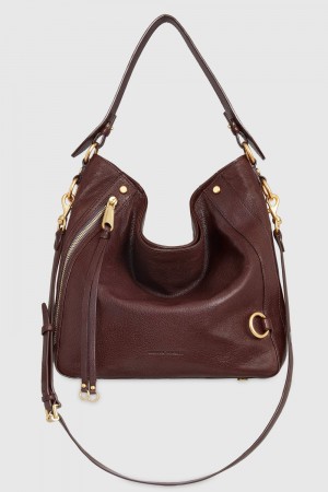 Sac Porté Épaule Rebecca Minkoff M.A.B. Hobo Femme Cigaro/Antique Brass | 46KLGCAOX
