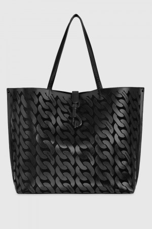 Sacs Fourre Tout Rebecca Minkoff Megan Soft Large Tote Femme Noir Noir | 85NQYVXHT