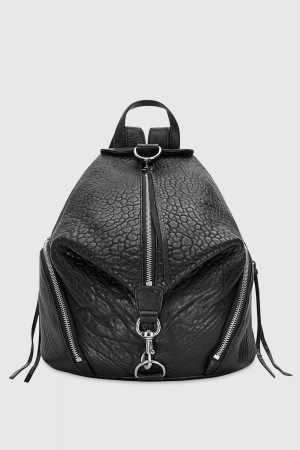 Sacs à Dos Rebecca Minkoff Julian Backpack Femme Noir Argent | 32EROIWPN