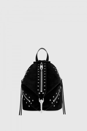 Sacs à Dos Rebecca Minkoff Julian Zipped Medium Backpack With Studs Femme Noir | 75RHAJCWD