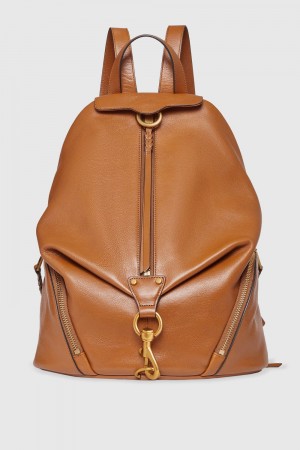 Sacs à Dos Rebecca Minkoff Jumbo Julian Backpack Femme Caramello/Antique Brass | 39LHAZQBX