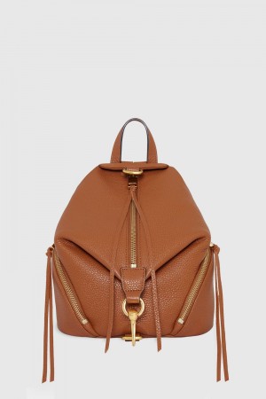 Sacs à Dos Rebecca Minkoff Medium Julian Backpack Femme Caramello | 36TIWXQKN