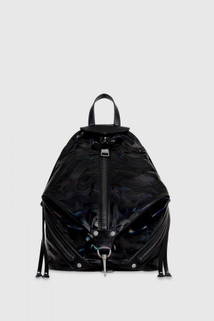 Sacs à Dos Rebecca Minkoff Nylon Medium Zip Julian Backpack Femme Noir Grise | 34BQIAUKJ