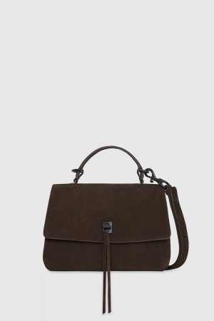 Top Handle Bags Rebecca Minkoff Darren Top Handle Messenger Femme Espresso | 03YHQZUGF