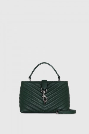 Top Handle Bags Rebecca Minkoff Edie Top Handle Satchel Femme Vert | 92BUOGVSA