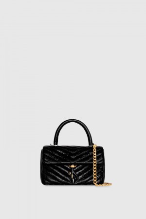 Top Handle Bags Rebecca Minkoff Edie Top Handle Femme Noir Multicolore | 86UKGDJBY