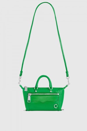 Top Handle Bags Rebecca Minkoff Micro Mini M.A.B. Femme Vert Argent | 95MSDTBAY