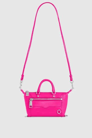 Top Handle Bags Rebecca Minkoff Micro Mini M.A.B. Femme Argent | 90UQRHATX