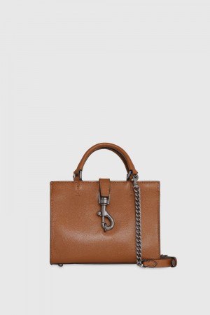 Top Handle Bags Rebecca Minkoff Rider Mini Tote Crossbody Femme Grise | 96ZKACSVM